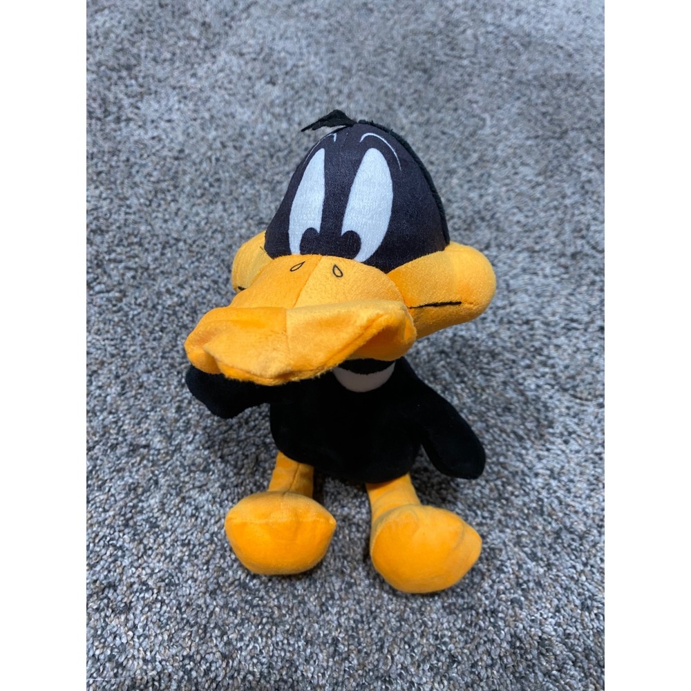 Looney Tunes Daffy Duck Plush Stuffed Animal Toy Black Orange